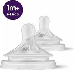 Philips Avent SCY963/02 Natural Response flaskesut, flow 3, 1 måned+, pakke med 2 stk