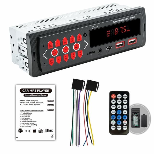 Bil Bluetooth MP3 - spelare Bilstereo TF - kort U - Disk FM - radio