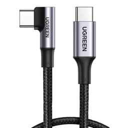 UGREEN 1m 100W hurtigopladningskabel USB-C-datakabel bøjet