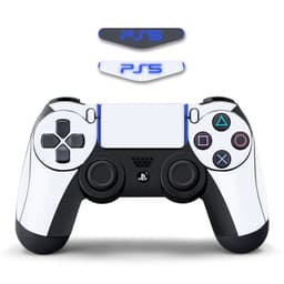For Sony PS4/PS4 Slim Game Controller Dekal Avtakbar - Hvit