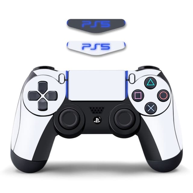 For Sony PS4/PS4 Slim Game Controller Dekal Avtakbar - Hvit