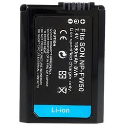 NP-FW50 batteri til Sony A6400/A6000/ZVE 10/A7M2/A6100/A6300/A7R2/A5100 Etc
