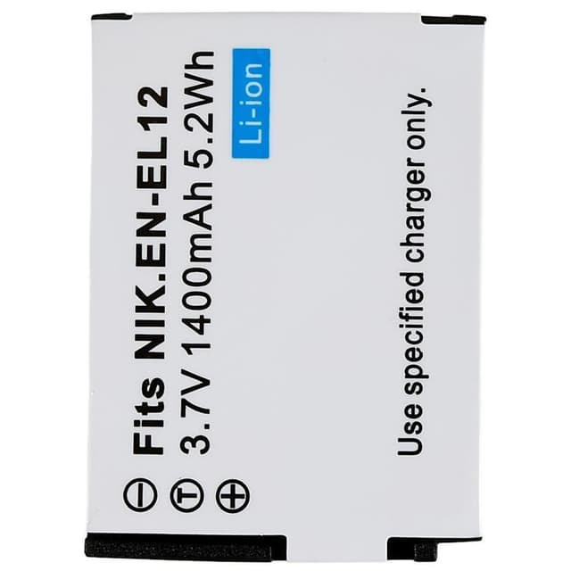 Batterie EN-EL12 Compatible Nikon Coolpix S9100 S9200 S9300 S9400 S9500 - Haute Capacité