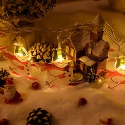 1.5m 10 LED-lys Julenissens strenglys Dekorativ - Ski Snowman