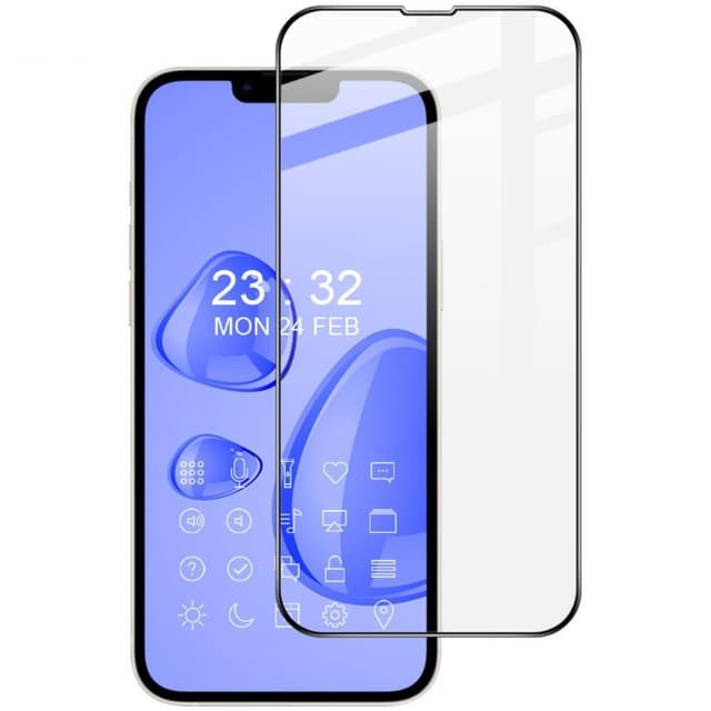 iPhone 14 Plus IMAK Pro+ Heltäckande Härdat Glas Svart Ram