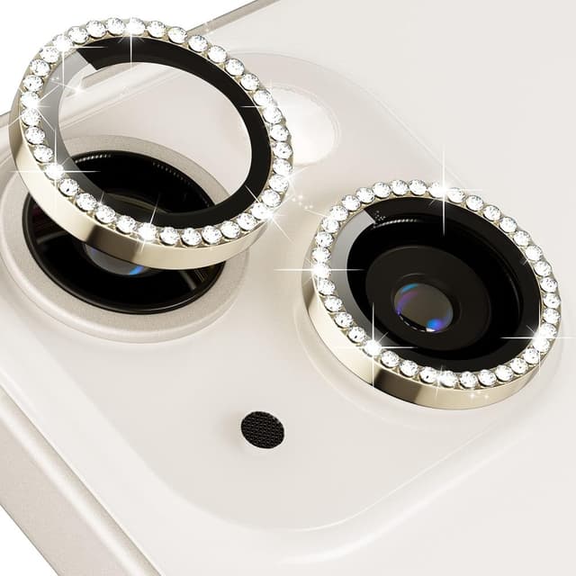 Kameralinse til iPhone 15/15 Plus Glitter