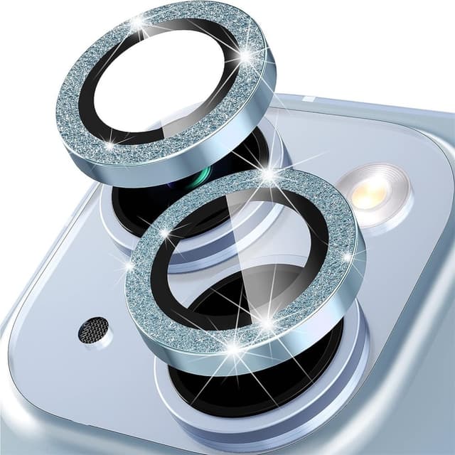 Kameralinse til iPhone 15/15 Plus Glitter