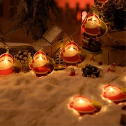 1.5m 10 LED-lys Julenissens strenglys Dekorativ - Julenissen