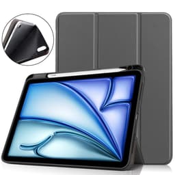 Til iPad Air 11 (2024) Etui Tre-fold Stativ Tablet Cover med Pen Holder