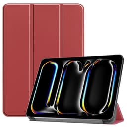 iPad Pro 11 (2024) Kotelo Auto Herää / Nuku Kolminkertainen Taittojalusta Tabletin Suoja - Viininpunainen