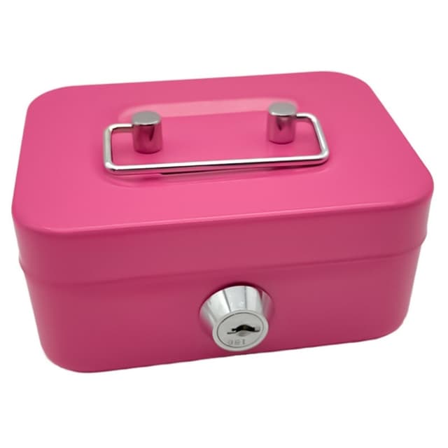 Safe Box med nøkkel - Rosa