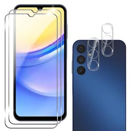 2 stk for Samsung Galaxy A55 5G skjermbeskytter i herdet glass med kameralinsebeskytter
