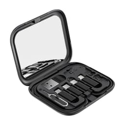TOOCKI USB-C–USB-C-kaapeli USB+iP+Mikro-USB-sovittimen kotelo