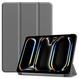 Til iPad Pro 11 (2024) Etui Tre-fold Stativ Tablet Cover - Grå