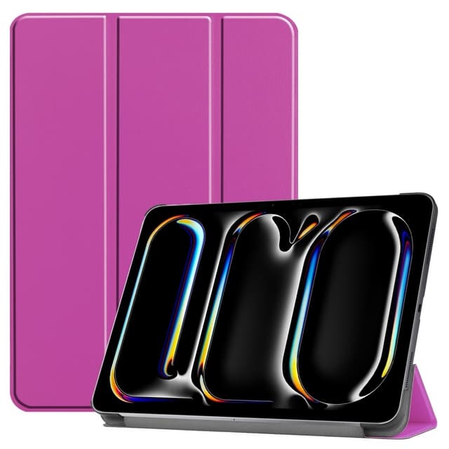 iPad Pro 11 (2024) Kotelo Auto Herää / Nuku Kolminkertainen Taittojalusta Tabletin Suoja - Violetti