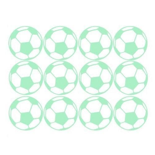 12 stk Fotball selvlysende klistremerker Veggdekal Barnerom
