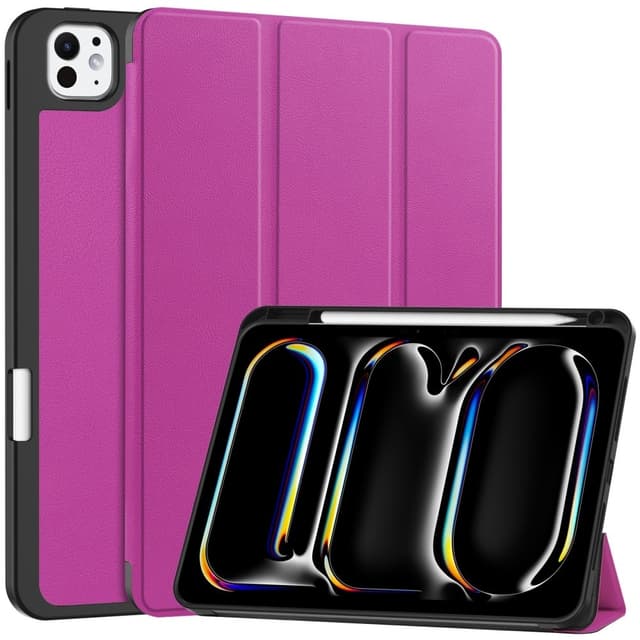 Til iPad Pro 11 (2024) Etui Tre-fold Stativ Tablet Cover med Pen Holder