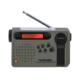 Bärbar Radio LED-ficklampa 2000mAh batteri SOS handvev Soldriven