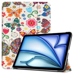 iPad Air 11 (2024) Kotelo Auto Herää / Nuku Kolminkertainen Taittojalusta Tabletin Suoja - Butterflies