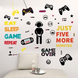 25* 30cm videospillveggdekal PVC-klistremerke Gamertema Dekorasjon