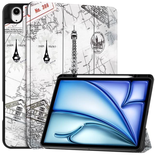 iPad Air 13 (2024) Kolminkertainen Teline Tabletin Suojakuori Kynäpidikkeellä - Tower