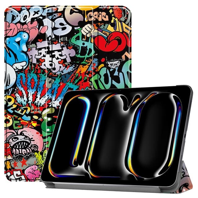 Till iPad Pro 11 (2024) Slim fit tri-fold fodral - Graffiti