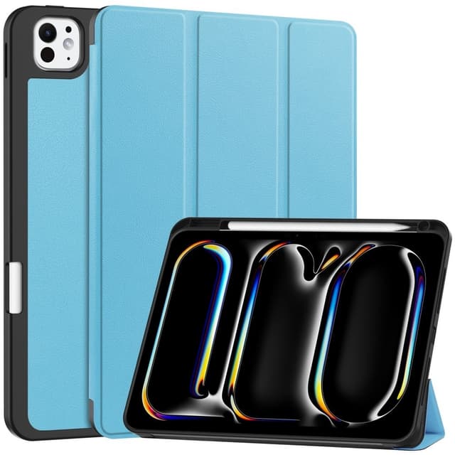 Till iPad Pro 11 (2024) Slim fit tri-fold fodral Pennfack - LjusBlå