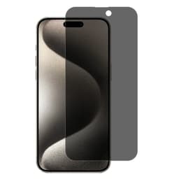 för iPhone 15 Plus heltäckande Härdat glas anti-spion Privacy