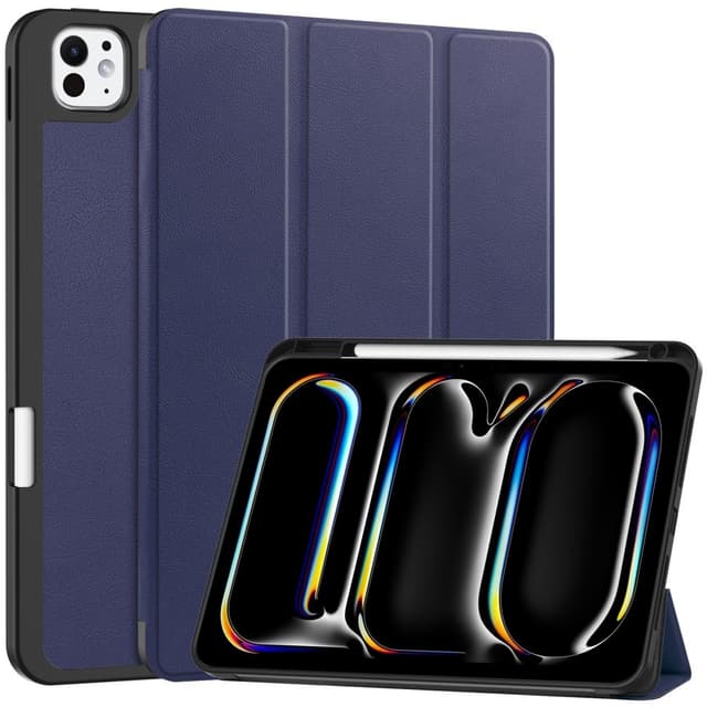 Till iPad Pro 11 (2024) Slim fit tri-fold fodral Pennfack - MörkBlå