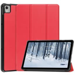 Nokia T21 Tri-fold Stand Wake/Sleep Cover Tablet-etui - Rød