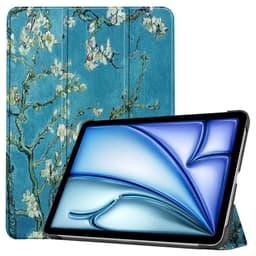 iPad Air 11 (2024) Kotelo Auto Herää / Nuku Kolminkertainen Taittojalusta Tabletin Suoja - Blossom