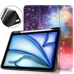 iPad Air 11 (2024) Kolminkertainen Teline Tabletin Suojakuori Kynäpidikkeellä - Galaxy