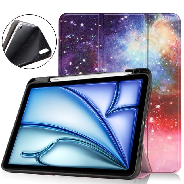 iPad Air 11 (2024) Kolminkertainen Teline Tabletin Suojakuori Kynäpidikkeellä - Galaxy