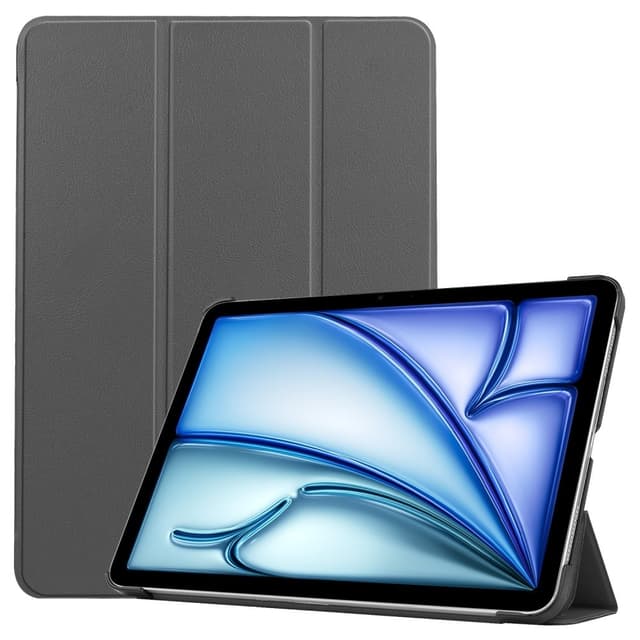 iPad Air 13 (2024) Kotelo Auto Herää / Nuku Kolminkertainen Taittojalusta Tabletin Suoja - Harmaa