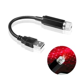 USB-lampe Bilsoverom Takprojektor Stjernelys - Rødt Lys