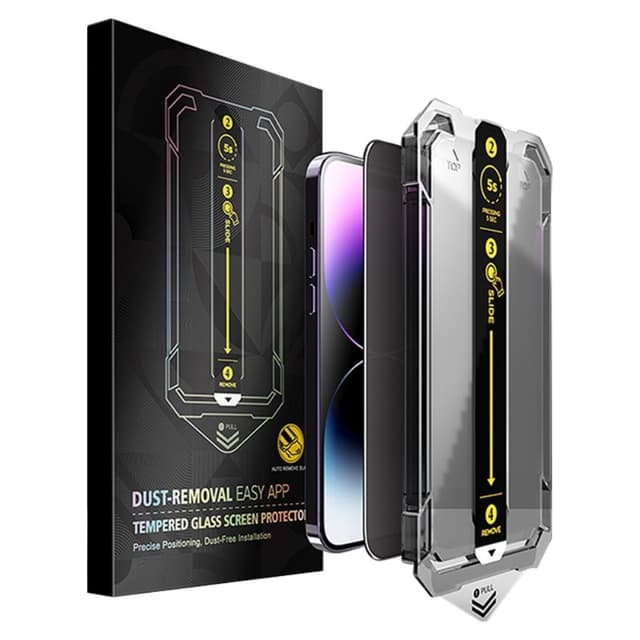 For iPhone 15 Plus Anti-Spy Privacy Skjermbeskytter i Herdet Glass