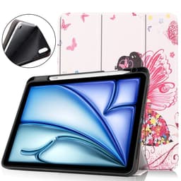 iPad Air 11 (2024) Kolminkertainen Teline Tabletin Suojakuori Kynäpidikkeellä - Girl