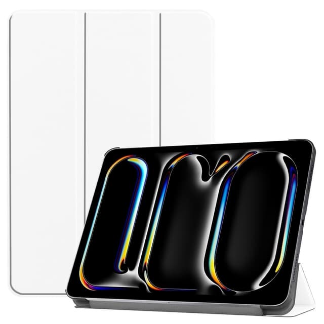 Til iPad Pro 11 (2024) Slim Fit Tri-Foldbart Deksel - Hvit