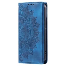 Samsung Galaxy S25 -lompakkokotelon kuoren kuoren Mandala-kukkakuvio