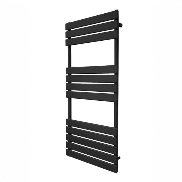 Flad håndklædetørrer – 1200 mm x 500 mm – Sort