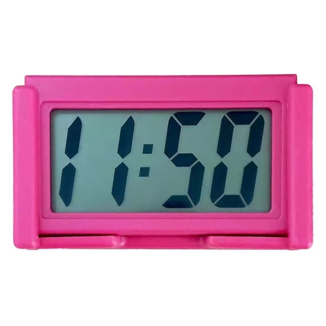 Mini bærbar enkel lydløs digital klokke bil hjemmeelektronisk - Rose