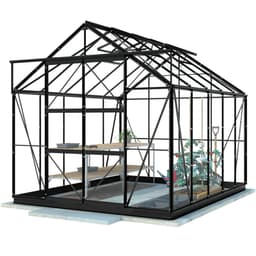 Lykke Drivhus Glass 8,2m2, Svart