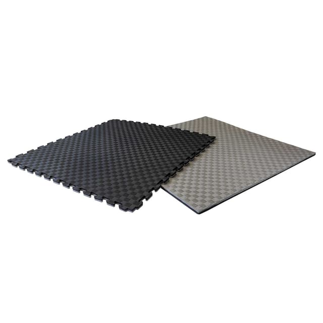 Tatami matte 100 x 100 x 2cm (1-3stk) - 1 stk - Grå/svart