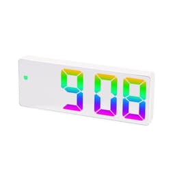 LED-klocka Elektronisk digital väckarklocka Färgglad 12/24H - Style E