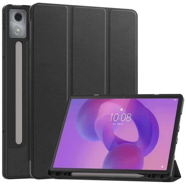 Lenovo Idea Tab Pro Case Tri-Fold jalustan suojus kynätelineellä - musta