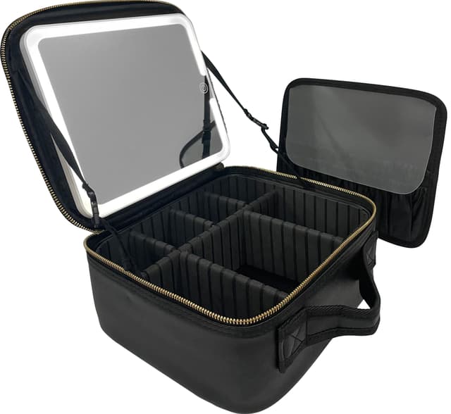 NORD sminkeveske med LED-belyst speil SP31 (sort)