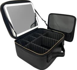 NORD sminkeveske med LED-belyst speil SP31 (sort)