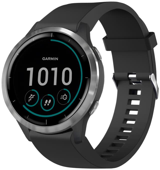 FIXED silikonarmband för Garmin QuickFit 20 mm (svart)