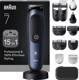 Braun All-in-One Series 7 monitoimitrimmeri AIO7580 (sininen)
