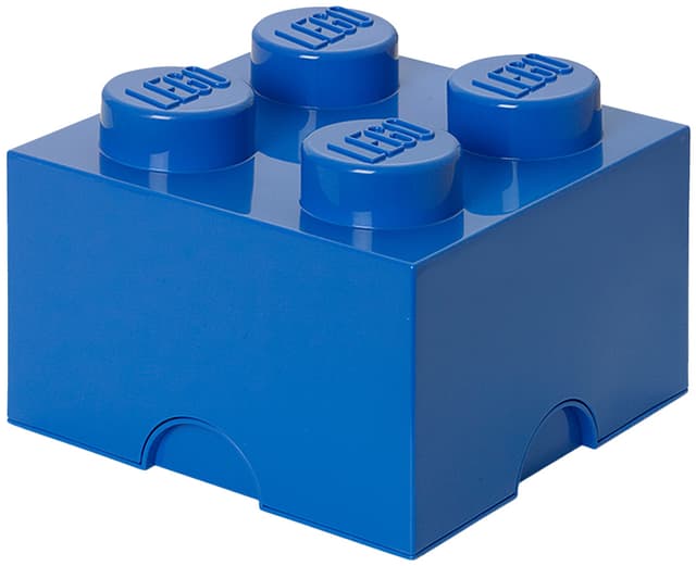 Play LEGO oppbevaringsboks (4 knotter, dyp blå)